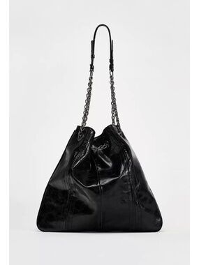 Zara Bucket Bag with Chain Straps